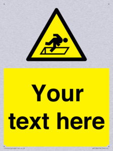 Custom Warning Hatch Sign